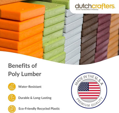 DutchCrafters Poly Post Mount Extra Large Double Hopper Bird Feeder, Outdoor Wild Bird Feeder for Outside, USA Amish Made (Turf Green & Weatherwood)