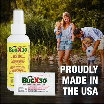 CoreTex Bug X 30 Mosquito, Tick, & Insect Repellent Spray with 30% DEET - 4oz Bottle of Bug Repellent for Up to 7+ Hours of Protection Against 12 Types of Insects