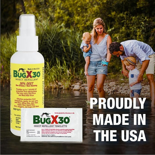 CoreTex Bug X 30 Mosquito, Tick, & Insect Repellent Spray with 30% DEET - 2oz Bottle of Bug Repellent for Up to 7+ Hours of Protection Against 12 Types of Insects