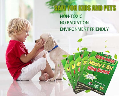 Ezoon 12 Pack Large Mouse Glue Traps with Enhanced Stickiness, Rat Snake Sticky Pad Board for House Indoor Outdoor, Easy to Set, Extra Large (8.3" x 12")