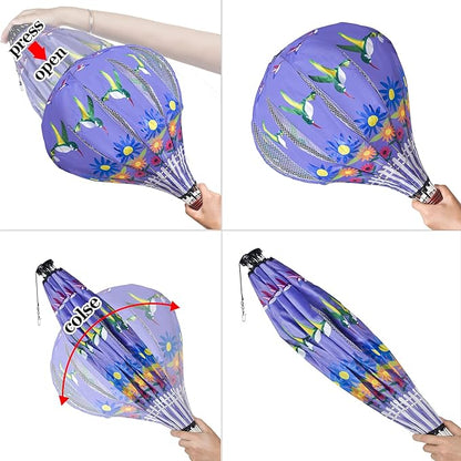 Giant Hummingbird Hot Air Balloon Garden Wind Spinners Large Pinwheels Whirligigs Windmill Toys for Kids Yard Decor Lawn Decorations Outdoor Whirlygig Windmills Wind Twister Everyday 59" L 2Pack