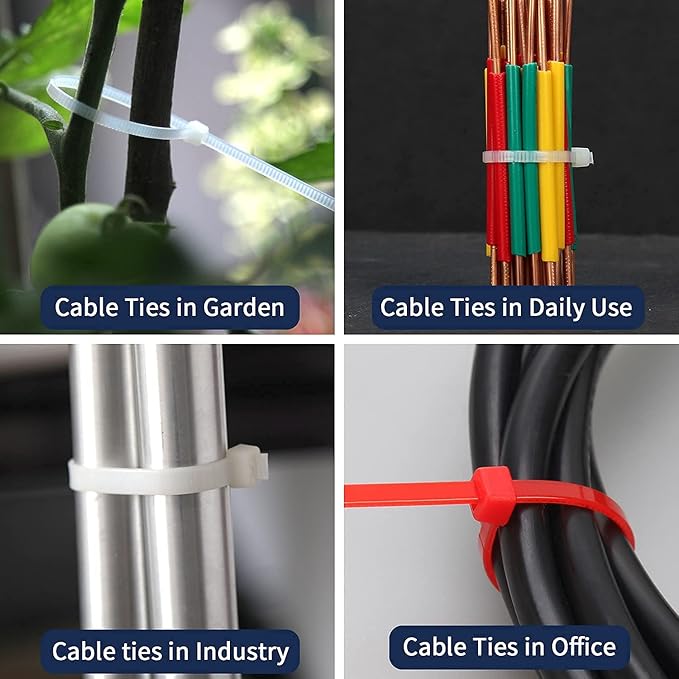XINGO Nylon Cable Zip Ties Self Locking Plastic Wire Ties with 40 Lbs Tensile Strength for Indoor and Outdoor 12 Inch 500 Pack Green