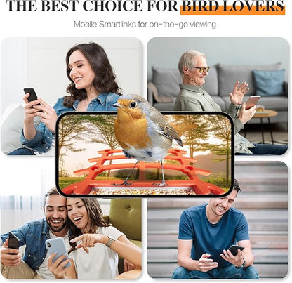 Smart Solar-Powered Bird Feeder with AI Camera - 1080P HD Auto-Capture, Motion Detection & Birds Species Recognition, WiFi Connectivity, for Bird Enthusiasts