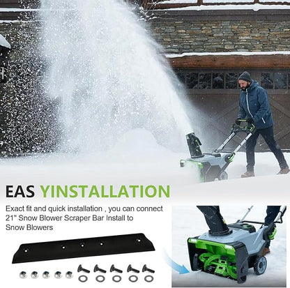 Snow Blower Scraper Bar ASS2100 Replacement for EGO 21-Inch Snow Blower Replacement Parts, Snow Blower Attachment Compatible with EGO SNT2100/SNT2112/SNT2110/SNT2103 21" Snow Blowers