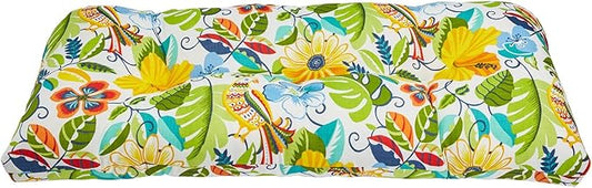 BrylaneHome Tufted Bench Cushion - 45.5" L x 19" W x 3" H- Patio & Outdoor - Water, Stain & Fade Resistant - Carolina