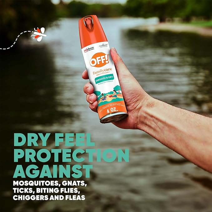OFF! Family Care Insect & Mosquito Repellent, Bug Spray Containing 15% DEET, Protects Against Mosquitoes, 4 Oz, 2 Count