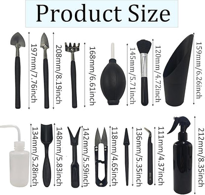 13Pcs Succulent Tools Set Mini Garden Tool Kit Transplanting Tools for Succulent Care Miniature Gardening Plant Watering Houseplant
