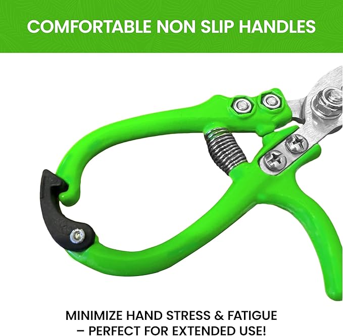 GARDEN GURU Ergonomic Garden Snips Clippers - Professional Hand Pruner Pruning Shear Scissors with Comfort Grip Handles for Gardening Trimming and Yard Work – High Carbon Steel - 1 Case (100 Pcs)