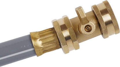 Twinkle Star Water Hose Shut Off Valve, 2 Pack Heavy Duty 3/4 Inch Solid Brass Garden Hose Connector, TWIS3003