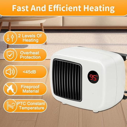 Rypet Dog House Heater with Thermostat, 200W/400W Safe Heater for Dog House Outdoor with 6 Ft Anti Chew Cord, Wall Mounted Chicken Coop Heaters Electric Warmer for Hound Kennel Cat Cage Chicken Coop