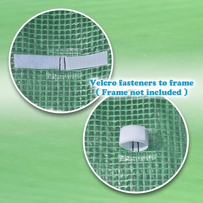 Strong Camel Replacement Greenhouse Cover for Walk in Greenhouse Frame Green House Top Cover (Frame NOT Included) (25 X 10 X 6.6ft)