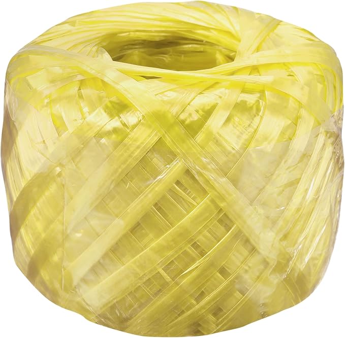 MECCANIXITY Polyester Nylon Plastic Rope Twine Household Bundled for Packing Gardening Craft,150m Length,Yellow