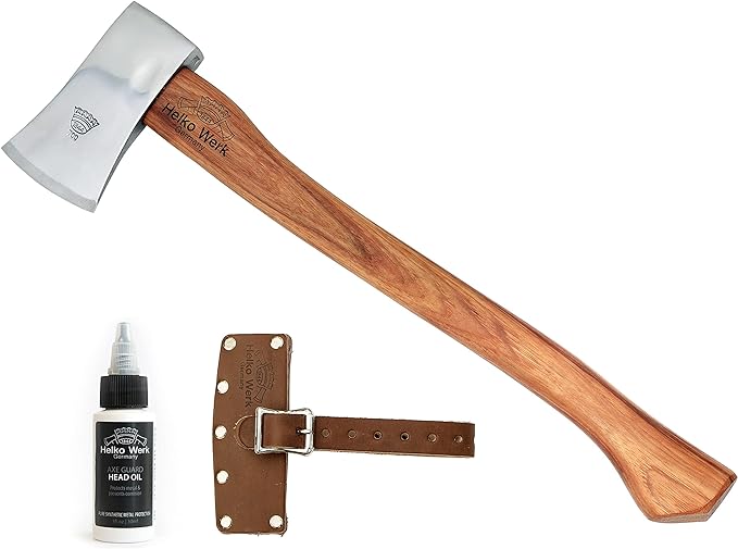 1844 Helko Werk Germany Classic Journeyman Pack Axe - Made in Germany Lightweight and Compact Backpacking Axe and Bushcraft Axe for Camping - Head 1.5 lbs, Handle 20 in. (Journeyman) #11441