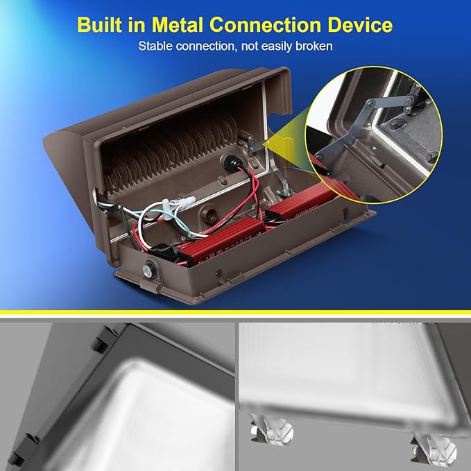 LED Wall Pack Light 120W Dusk to Dawn Photocell 5000K 18000LM LED Outdoor Flood Security Lights 110V-277V Commercial and Industrial Building Wall Mount Exterior Lighting for Garage Yard Barn