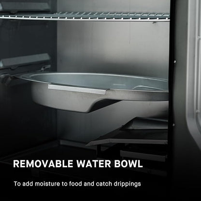 Masterbuilt® 30-inch Digital Electric Vertical BBQ Smoker with Leg Kit, Side Wood Chip Loader and 710 Cooking Square Inches in Black, Model MB20070421