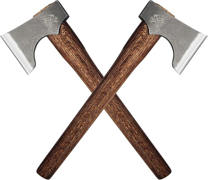 Competition Throwing Axe, 2 Pack 16.5" Throwing Axes with 1065 High Carbon Steel & Wooden Handle, Perfect for Axe Throwiing Game, Competition and Recreation, Gift for Men