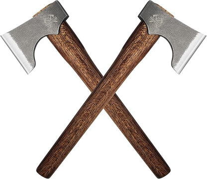 Competition Throwing Axe, 2 Pack 16.5" Throwing Axes with 1065 High Carbon Steel & Wooden Handle, Perfect for Axe Throwiing Game, Competition and Recreation, Gift for Men