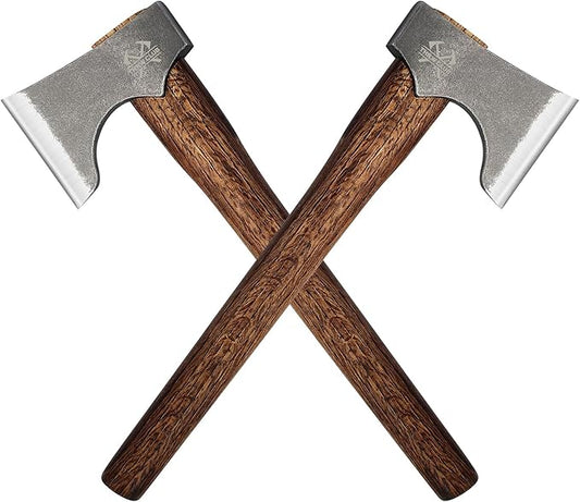 Competition Throwing Axe, 2 Pack 16.5" Throwing Axes with 1065 High Carbon Steel & Wooden Handle, Perfect for Axe Throwiing Game, Competition and Recreation, Gift for Men