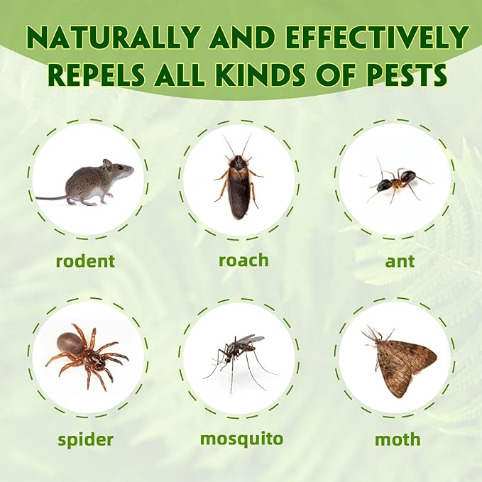Rodent Repellent with Peppermint Oil – Mouse & Squirrel Deterrent for Car Engines, Garage, Attic – Rat/Mole/Mice Repellent – Indoor Outdoor Use – Alternative to Mouse Trap & Moth Balls.(60 Pack)