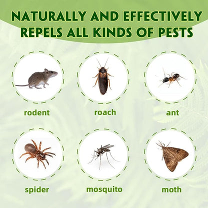 Rodent Repellent with Peppermint Oil – Mouse & Squirrel Deterrent for Car Engines, Garage, Attic – Rat/Mole/Mice Repellent – Indoor Outdoor Use – Alternative to Mouse Trap & Moth Balls.(60 Pack)