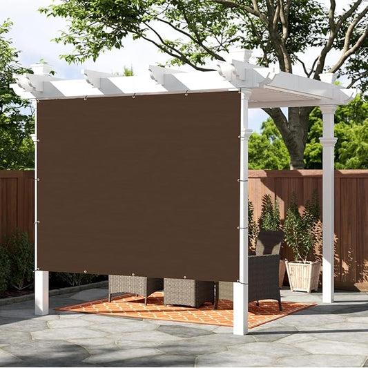 SUNNY GUARD Shade Cloth Custom Size 5x23 FT Sun Shade Screen Fabric Shade Cover Tarp with Grommets for Pergola Backyard Garden, Brown(We Customized)
