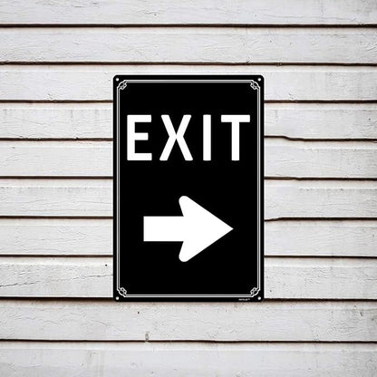 12x16" Exit Sign With Left Arrow - High-Intensity Aluminum Parking Lot Sign, Weatherproof & Fade-Resistant, Ideal for Outdoor & Indoor Use - Curbside Sign