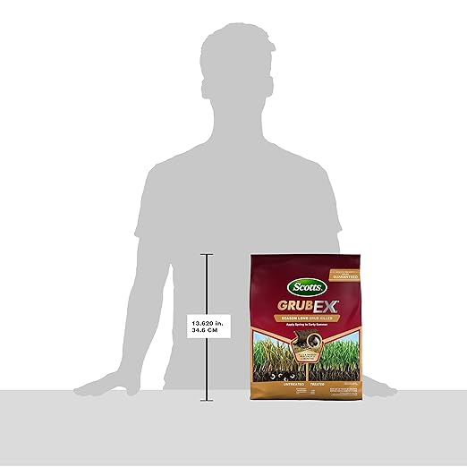 Scotts GrubEx1 Season Long Grub Killer Protects Lawns Up to 4 Months, 5,000 sq. ft., 14.35 lbs. (2-Pack)