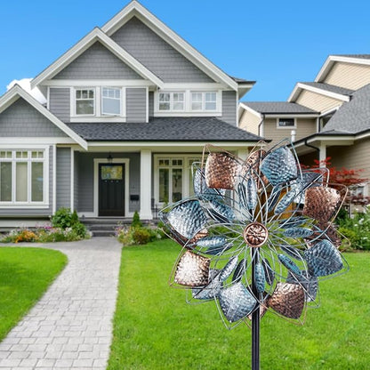 Wind Spinners Outdoor Metal 14.3” Wind Spinners for Yard and Garden Vintage Wind Spinner Garden Decor Wind Sculptures & Spinners for Patio Lawn Decoration