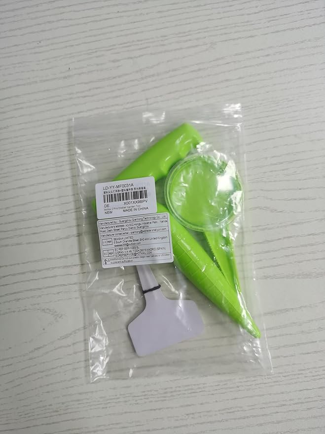 Seed Planter Tool, 6.9" Dibber Garden Tool, Plastic Dibbler Tools for Planting, Seed Dispenser, Bulb Digger Garden Planter for Sowing Seeds, Bulbs, Digging (with Plant Labels)