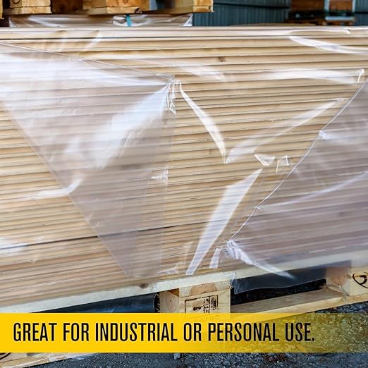 Aluf Plastic Sheeting - 4 Rolls of 10' x 100', 6 MIL Heavy Duty Gauge - Clear Vapor and Moisture Barrier Sheet Tarp/Drop Cloth for Painting, Furniture Covers, Carpet Cover, Floor, Paint, Painters