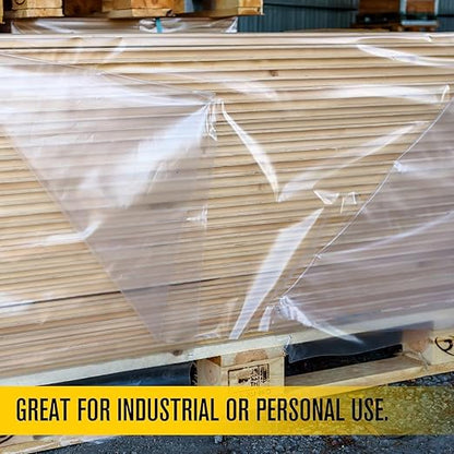 Aluf Plastic Sheeting - 4 Rolls of 10' x 100', 6 MIL Heavy Duty Gauge - Clear Vapor and Moisture Barrier Sheet Tarp/Drop Cloth for Painting, Furniture Covers, Carpet Cover, Floor, Paint, Painters
