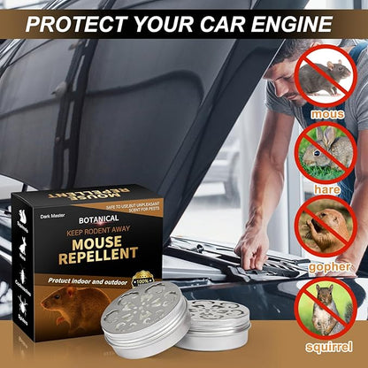 6 Pack Mouse Repellent with Peppermint Oil - Natural Rodent Deterrent for 24/7 Protection in House, Car, Garage & Attic,Human & Pet Safe