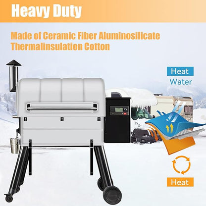 Grill Thermal Insulated Blanket for Traeger Pro 780 Series TFB78GZEC TFB78GLEC and Ironwood 885 Series TFB89BLFC Wood Pellet Smoker Grill, BAC627 Pro 780 Insulation Blanket, Ideal for Outdoor Grilling