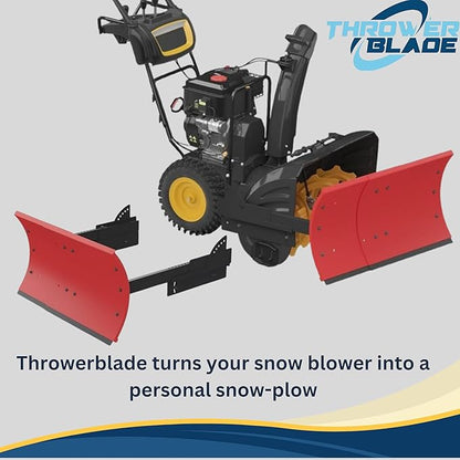 Throwerblade Snowplow Kit with (Blade, and Hardware Included) – Heavy-Duty Snow Plow Blade - Quick & Efficient Snow Removal - Snow Plow Attachment for Snowblowers- 22 to 32-inch 2-Stage and 3 Stage