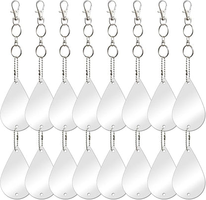 Keep Birds Away Mirror Disc, Hanging Reflectors to Scare Birds Away from Your House and Garden, 16 Drop Shape Discs