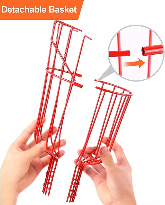 FLY HAWK Fruit Picker Tool, a 8 FT Long Fruit Picker Equipped with Optional Splicing of Lightweight Stainless Steel to Pick Apples, Oranges and Fruit Trees