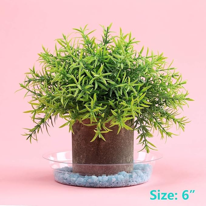 21 Pack Clear Plastic Plant Saucer Drip Trays (6 inch /8 inch /10 inch) Plant Plate Dish for Indoor Flower Pots and Planters, Bulk