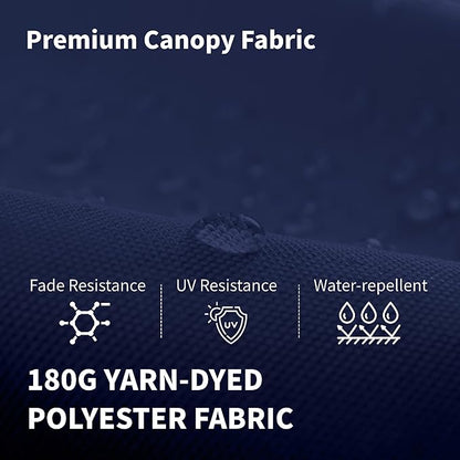 15FT Double Sided Patio Umbrella with Base Included Large Outdoor Market Umbrella with Crank Handle, UV Resistant Canopy, Sturdy Frame for Garden, Poolside, Deck, Navy Blue