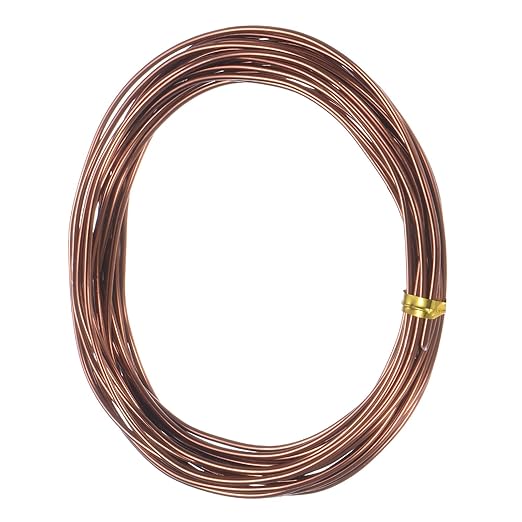1.5mm Bonsai Training Wire, 16.4 Feet Total Anodized Aluminum Bonsai Wires for Bonsai Tree Shaping/Branches Fixing/Trunk Holding/DIY Crafting [Bronze]