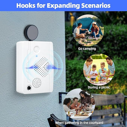 Ultrasonic Bat Devices for Attic: 4PCS Bat Removal Device for Garage, Indoor Outdoor Use - Humane and Effective Rechargeable Bat Deterrent Devices, White