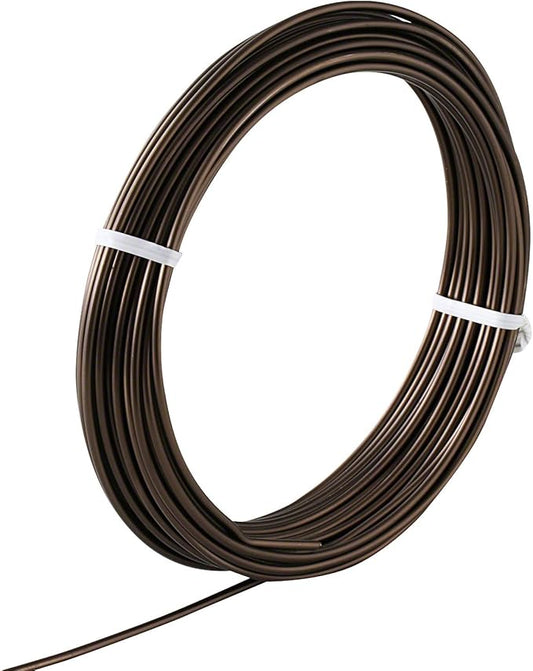 Hanafubuki Wazakura Japanese Bonsai Training Wire 2.5mm, Brown Anodized Coating Aluminum Made in Japan 150g - 32.8Ft(10m) 2.5mm