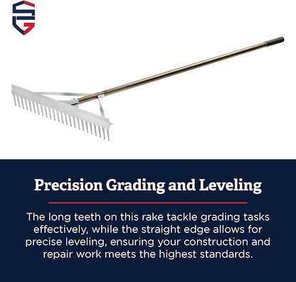 Standard Golf 30" Magnum Maintenance Straight Tooth Rake from