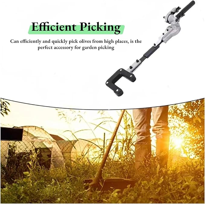26mm Aluminium Alloy Fruit Picker Head, Olive Harvester Head, 9 Teeth Waste Picker Garden Grab Tool, Garden Fruit Picker Head, for Harvest Picking Fruits