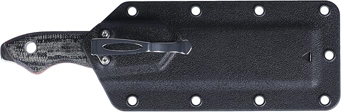 CRKT Razel Fixed Blade Knife: Everyday Carry Plain Edge, D2 Blade Steel, Resin Infused Fiber Handle w/Pocket Carry Sheath 4037,Silver/Black