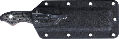 CRKT Razel Fixed Blade Knife: Everyday Carry Plain Edge, D2 Blade Steel, Resin Infused Fiber Handle w/Pocket Carry Sheath 4037,Silver/Black
