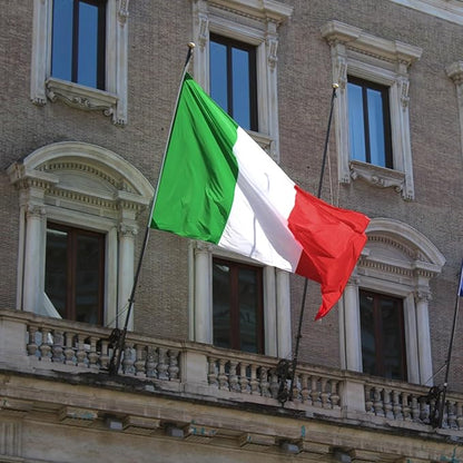 Italy Italian Flag 3x5 ft Outdoor, Double Sided 3 Ply Heavy Duty Italy National Country Flag, 100% Quality Polyester Italian Banner with Brass Grommets 4 Rows Stitches
