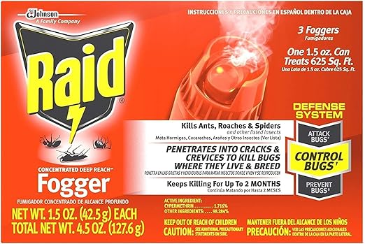 Raid Concentrated Deep Reach Fogger, 1.5 oz. (Pack of 6)