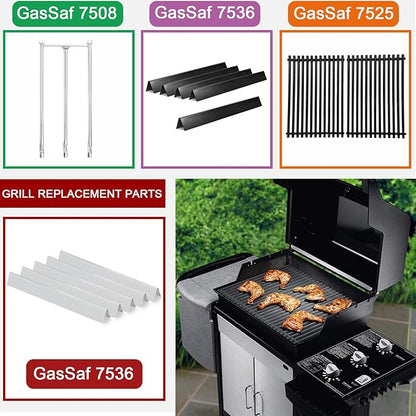 GasSaf 22.5 inch Flavorizer Bars for Weber 7536, Grill Parts for Spirit 300 E310 E320 S310 S320, Spirit 700, Weber 900, Genesis Silver B C, Genesis Gold B C, Grill Flavor Bars for 7537 65903 (5-Pack)