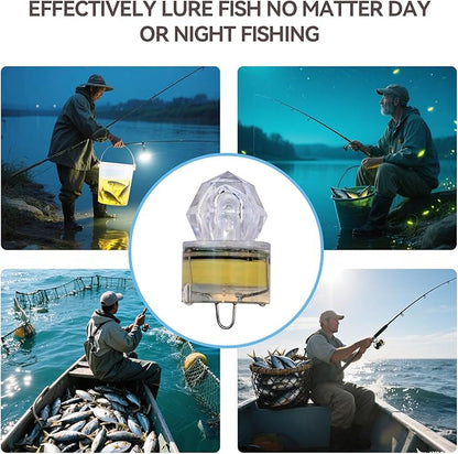LED Underwater Fishing Lures，LED Lighted Bait Flasher，Deep Drop Fishing Lures，Fish Eye Attractive Light Bait Lure Lamp 5PCS