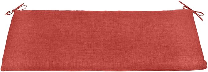 BrylaneHome Bench Cushion - 48" L x 18" W x 3" H - Patio & Outdoor - Water, Stain & Fade Resistant - Geranium